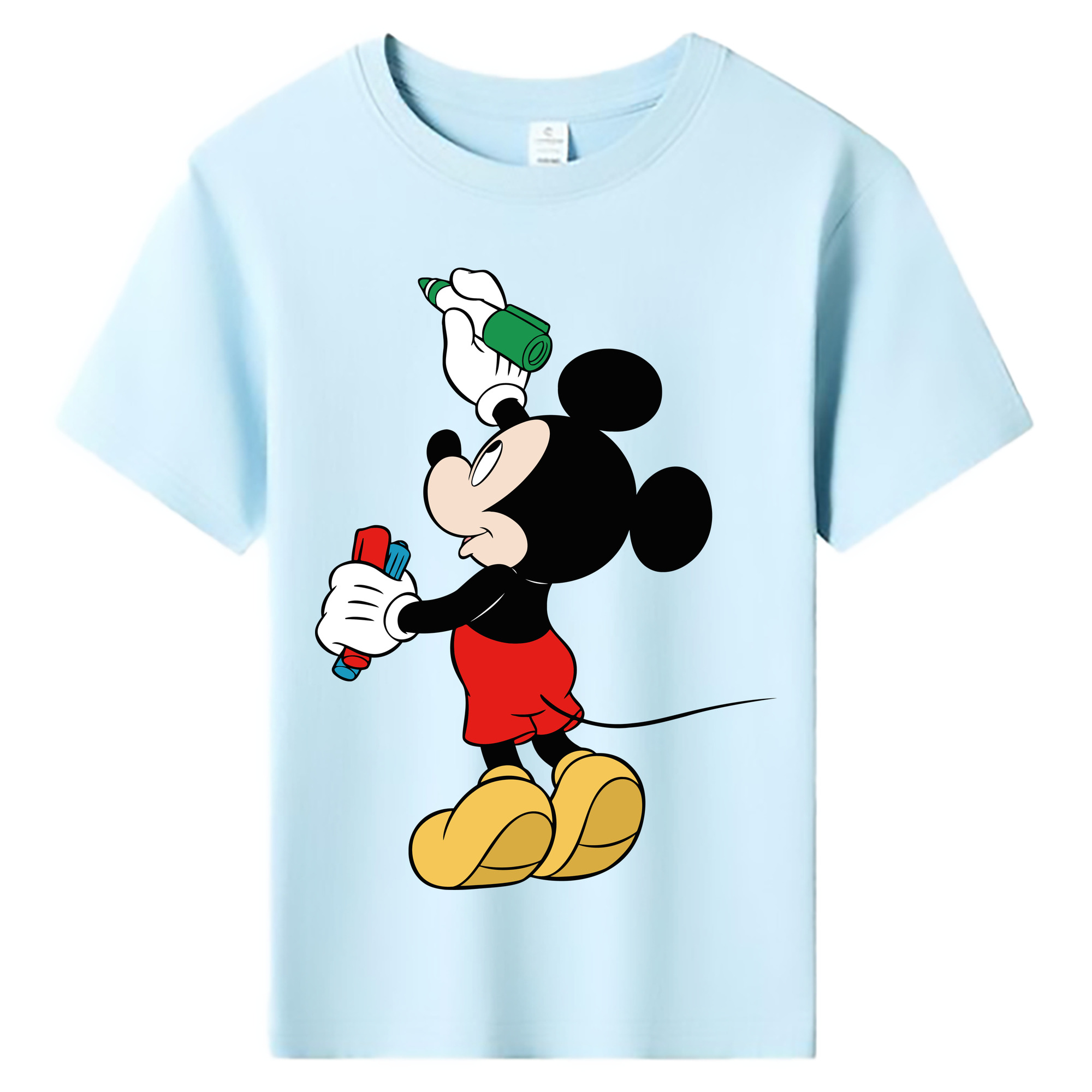 ミッキーマウス Mickey Mouse 綿100％キッズTシャツ（フロントプリント）